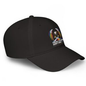 Colors Don’t Run Rainbow Eagle Baseball Cap – LGBTQ+ Pride Low-Profile Cotton Hat