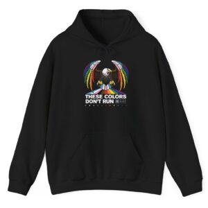 Colors Don’t Run Rainbow Eagle Hoodie