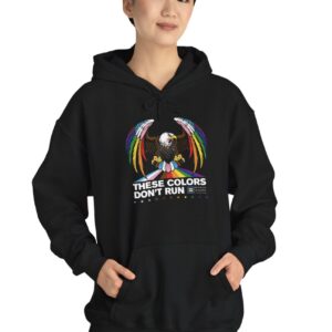 Colors Don’t Run Rainbow Eagle Hoodie