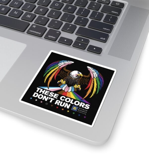 Colors Don’t Run Rainbow Eagle Kiss-Cut Sticker