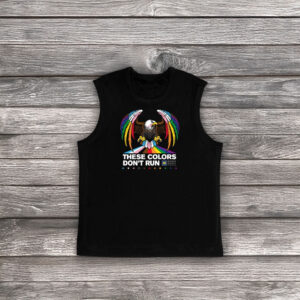 Colors Don’t Run Rainbow Eagle Sleeveless T-Shirt