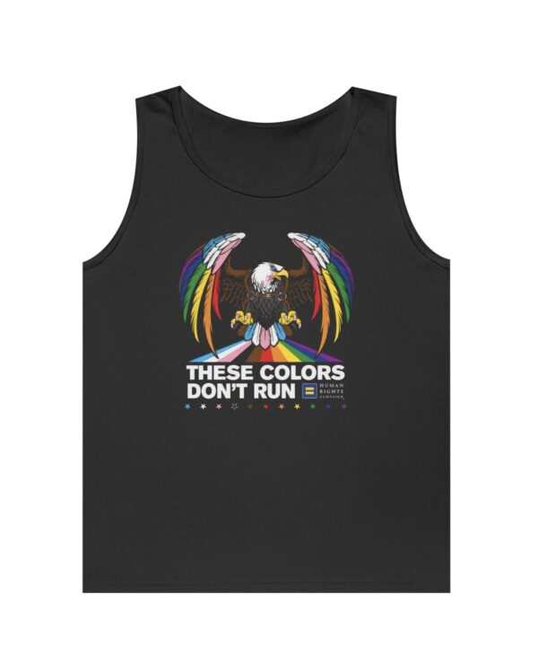 Colors Don’t Run Rainbow Eagle Tank Top – LGBTQ+ Pride Summer Sleeveless Shirt