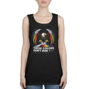 Colors Don’t Run Rainbow Eagle Tank Top – LGBTQ+ Pride Summer Sleeveless Shirt
