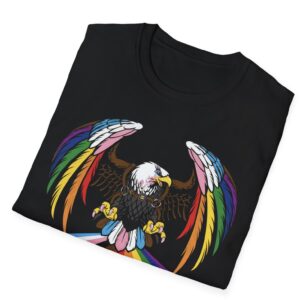 Colors Don’t Run Rainbow Eagle Unisex T-Shirt – LGBTQ+ Pride Patriotic Tee