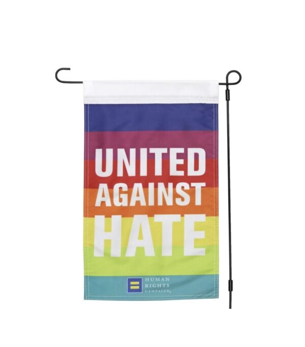 United Against Hate Garden Flag – LGBTQ+ Equality & Solidarity Outdoor Banner